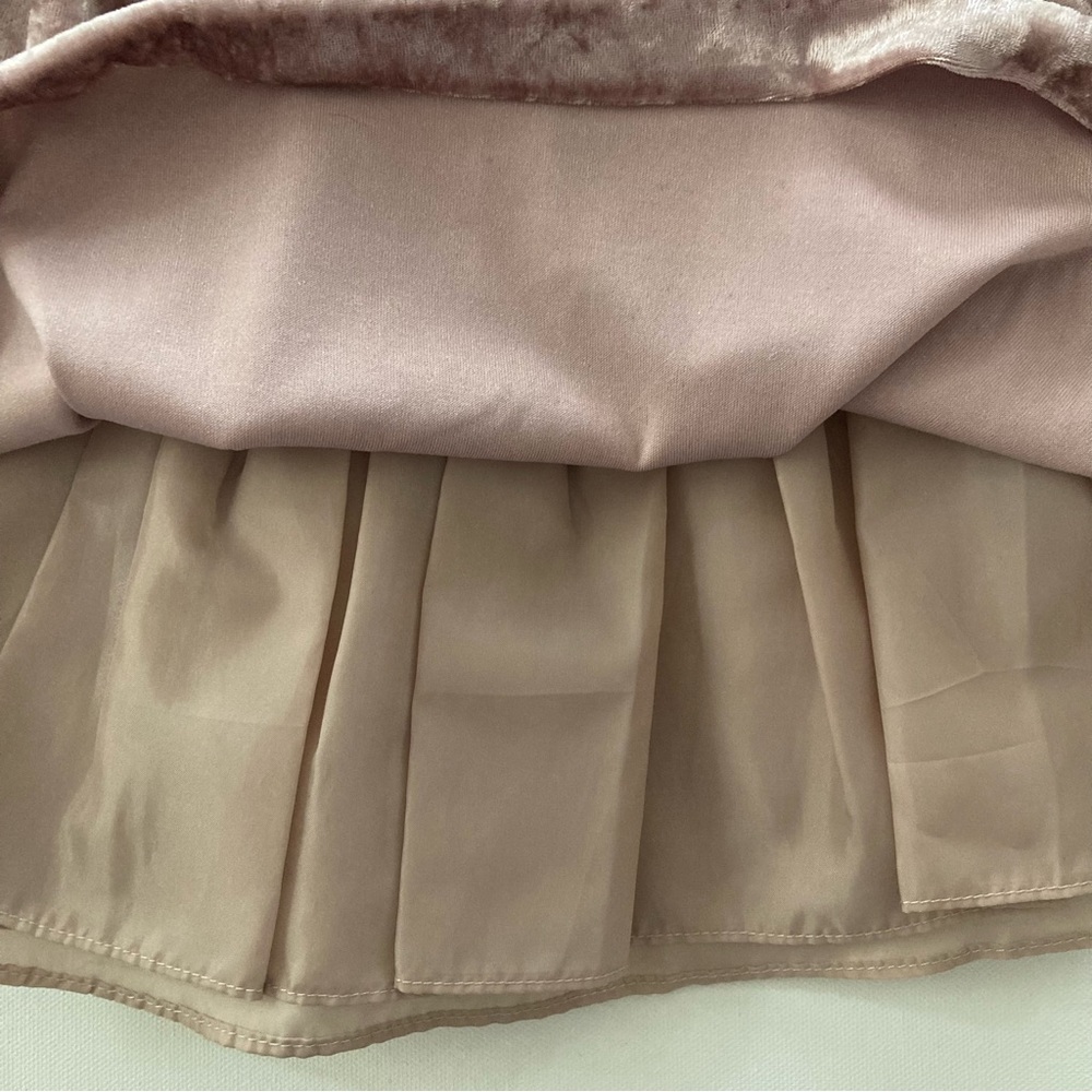 Bonnie Jean 4T Toddler Girl Pink Crushed Velvet Dress Special Occasions - Picture 7 of 9